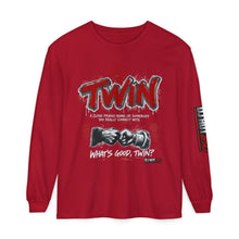 Load image into Gallery viewer, Twin Fist Bump Long Sleeve Tee — Streetwear Graphic Shirt