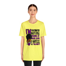 Load image into Gallery viewer, I'm Vaccinated purp Short Sleeve Tee