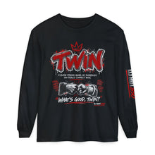 Load image into Gallery viewer, Twin Fist Bump Long Sleeve Tee — Streetwear Graphic Shirt