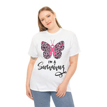 Load image into Gallery viewer, IM A SURVIVOR BUTTERFLY BCA-45 Cotton Tee
