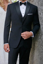 Load image into Gallery viewer, "Milan" Black Tuxedo Jacket Peak (Separates)