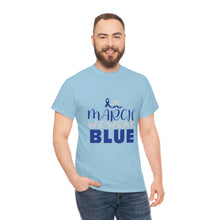 Load image into Gallery viewer, In MARCH We Wear Blue Cotton Tee
