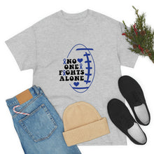 Load image into Gallery viewer, No One Fights Alone Colon Cancer Awareness Cotton Tee
