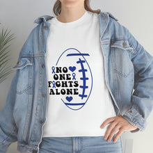 Load image into Gallery viewer, No One Fights Alone Colon Cancer Awareness Cotton Tee