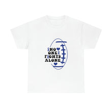 Load image into Gallery viewer, No One Fights Alone Colon Cancer Awareness Cotton Tee