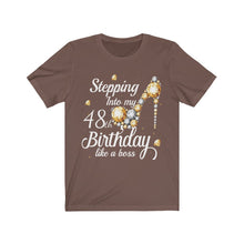 Load image into Gallery viewer, 48th Steppin Into My Bday Short Sleeve Tee