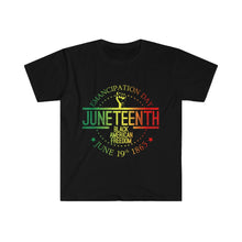 Load image into Gallery viewer, Emancipation Day/Flag 2s Unisex Softstyle T-Shirt