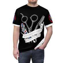 Load image into Gallery viewer, Pro BARBER AOP Cut & Sew Tee