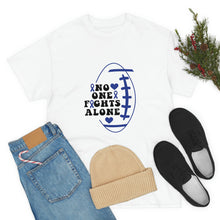 Load image into Gallery viewer, No One Fights Alone Colon Cancer Awareness Cotton Tee
