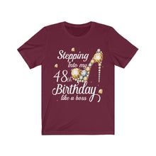 Load image into Gallery viewer, 48th Steppin Into My Bday Short Sleeve Tee
