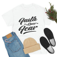 Load image into Gallery viewer, Faith Over Fear Cotton Tee