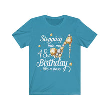 Load image into Gallery viewer, 48th Steppin Into My Bday Short Sleeve Tee
