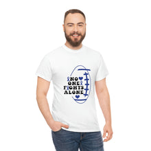 Load image into Gallery viewer, No One Fights Alone Colon Cancer Awareness Cotton Tee
