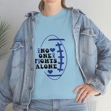 Load image into Gallery viewer, No One Fights Alone Colon Cancer Awareness Cotton Tee