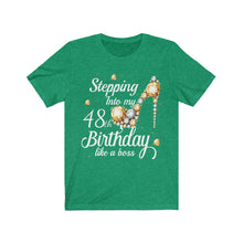 Load image into Gallery viewer, 48th Steppin Into My Bday Short Sleeve Tee