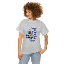 Load image into Gallery viewer, No One Fights Alone Colon Cancer Awareness Cotton Tee