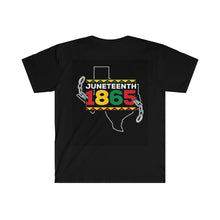Load image into Gallery viewer, Black History/Texas 1865 2s Unisex Softstyle T-Shirt