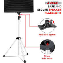 Load image into Gallery viewer, 5Core Speaker Stand Tripod Tall Adjustable 72 Inch DJ Pole Mount Studio Monitor Stands WHITE 2 PK
