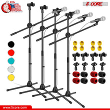 Load image into Gallery viewer, 5Core Tripod Mic Stand Adjustable Heavy Duty Floor Holder Microphone Boom Arm 4 PCS
