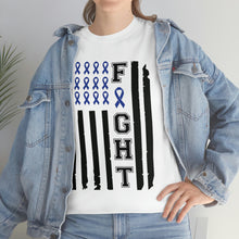 Load image into Gallery viewer, Colon Cancer Awareness FLAG Cotton Tee
