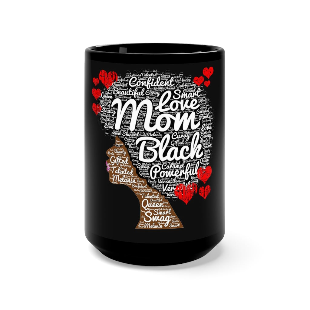 Afro Mom Black Mug 15oz