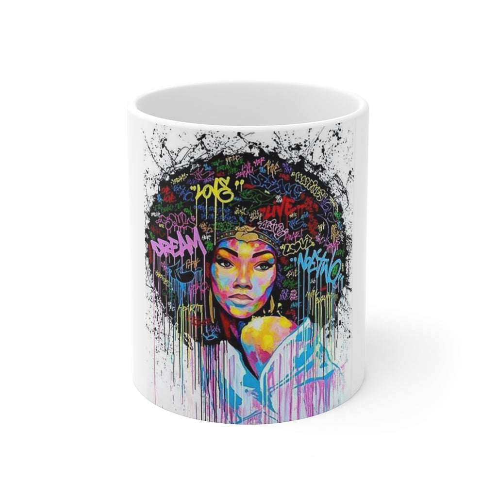 Color Splash Afro Ceramic Mug 11oz